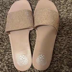 gold rhinestone sandals